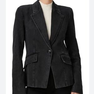 GAP Black denim Single-Button Tailored Blazer